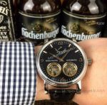 New Copy Patek Philippe Power Reserve Watch - SS Double Tourbillon Dial